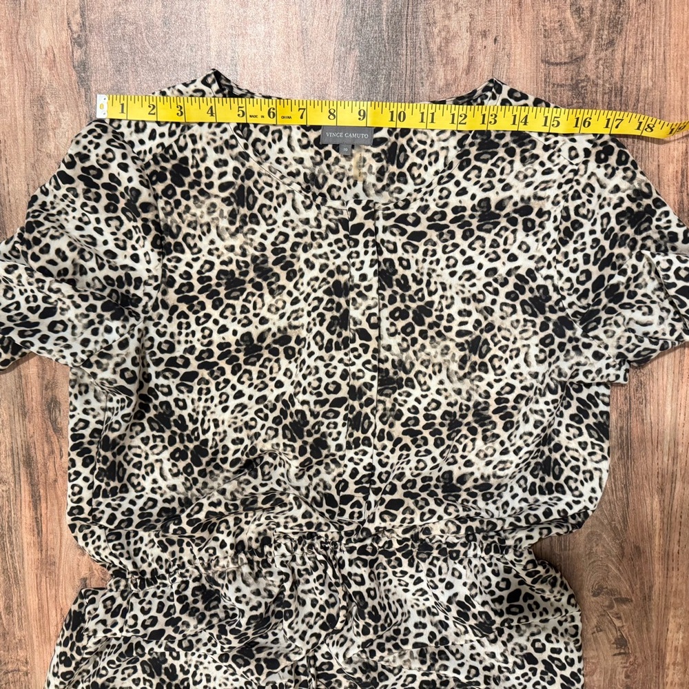 Vince Camuto Beige and Black Leopard Print Midi Dress - Picture 8 of 11